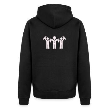 braeutigam_party- - Veste à capuche bio Premium Unisexe - noir - Dos - Nico (187cm)
