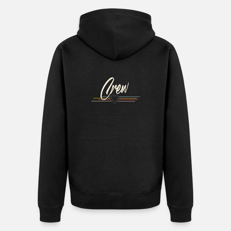 Crew - Unisex Premium Bio Zip Hoodie - Schwarz