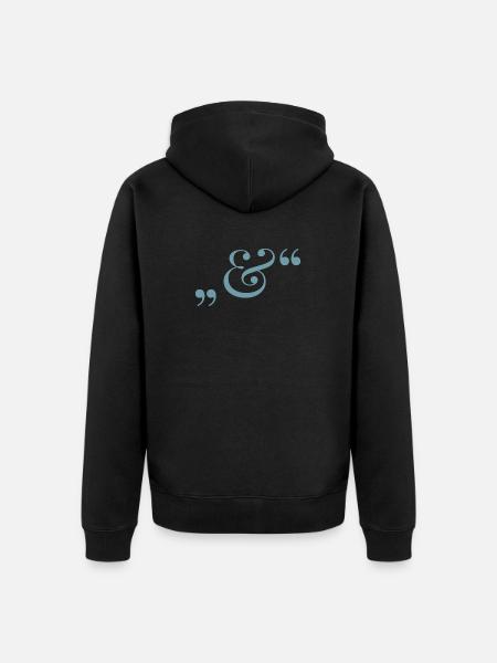 J.H - Unisex Premium Bio Zip Hoodie - Schwarz