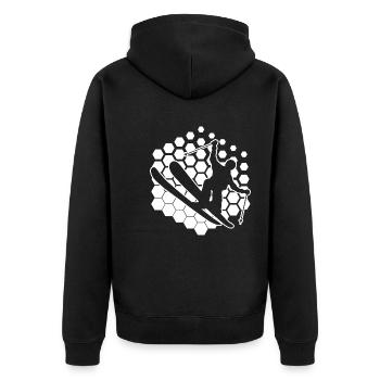 Saut à ski hommes Ski Ski Slopestyle - Veste à capuche bio Premium Unisexe - noir - Dos - Nico (187cm)