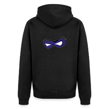 Masque Bleu Intense - Veste à capuche bio Premium Unisexe - noir - Dos - Nico (187cm)