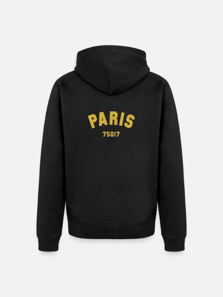 PARIS 17th arrondissement - Unisex Premium Organic Zip Hoodie - black