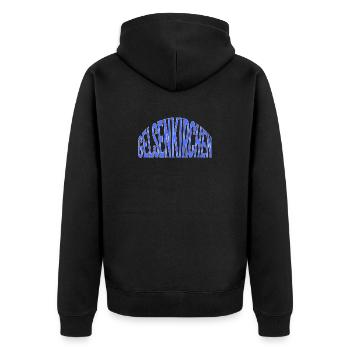 Gelsenkirchen - Unisex Premium Bio Zip Hoodie - Schwarz - Hinten - Nico (187cm)