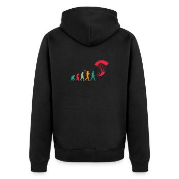 Parachutiste Evolution Parachutiste - Veste à capuche bio Premium Unisexe - noir - Dos - Nico (187cm)