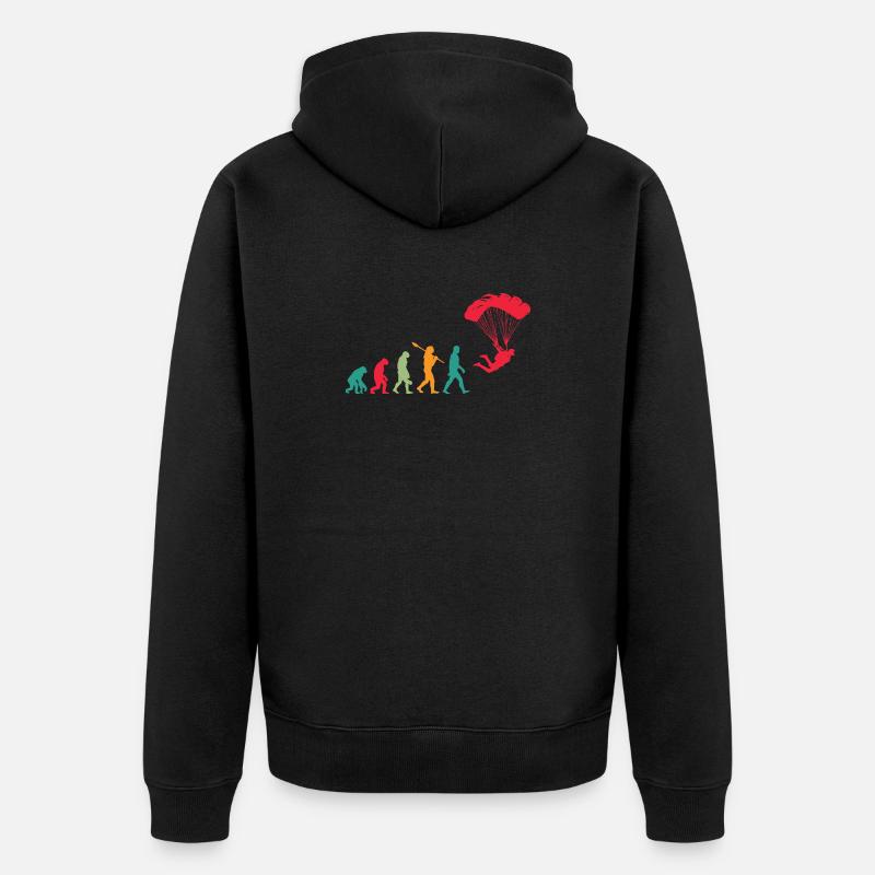 Parachutiste Evolution Parachutiste - Veste à capuche bio Premium Unisexe - noir