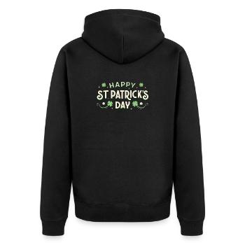 Saint-Patrick Coloré et Festif - Veste à capuche bio Premium Unisexe - noir - Dos - Nico (187cm)