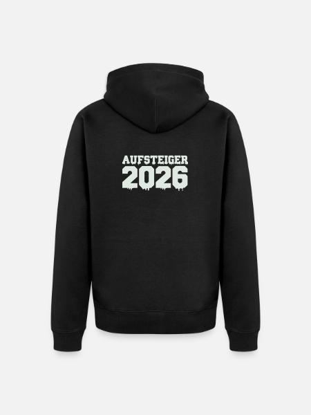 Aufsteiger 2026 Motiv - Unisex Premium Bio Zip Hoodie - Schwarz