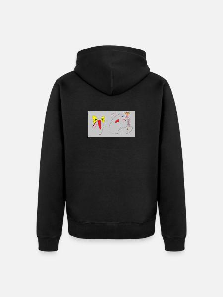Un premier rendez-vous gênant - Veste à capuche bio Premium Unisexe - noir