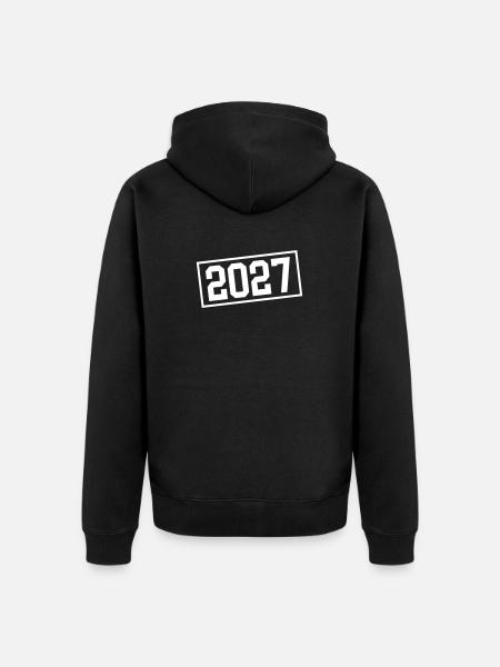2027 Stempel - Unisex Premium Bio Zip Hoodie - Schwarz