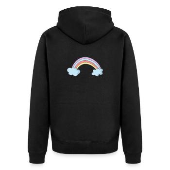 Arc-en-ciel - Veste à capuche bio Premium Unisexe - noir - Dos - Nico (187cm)