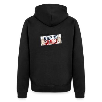 nique la police - Veste à capuche bio Premium Unisexe - noir - Dos - Nico (187cm)