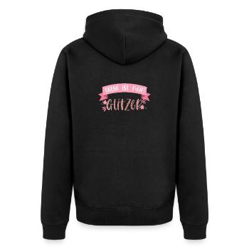 Salsa ist mein Glitzer! Tänzerin tanzen Geschenk - Unisex Premium Bio Zip Hoodie - Schwarz - Hinten - Nico (187cm)