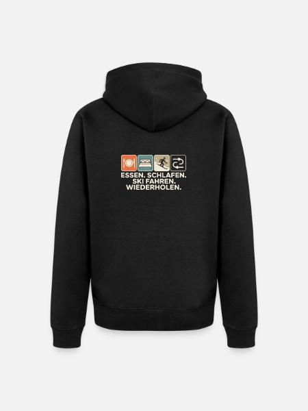 Après Ski Skiing Skiers Skiing - Unisex Premium Organic Zip Hoodie - black