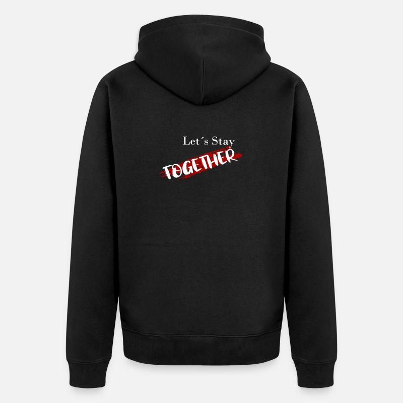 Restons ensemble - Veste à capuche bio Premium Unisexe - noir