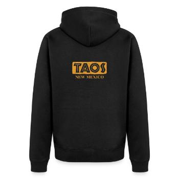 Taos - Nouveau-Mexique - États-Unis d’Amérique - Veste à capuche bio Premium Unisexe - noir - Dos - Nico (187cm)
