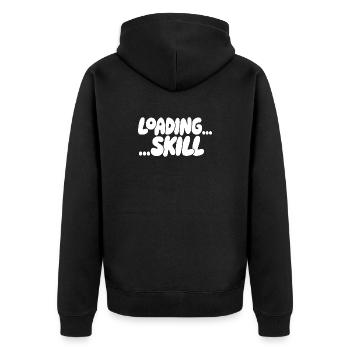 Loading Screen Skill Aesthetics - Unisex Premium Organic Zip Hoodie - black - Back - Nico (187cm)