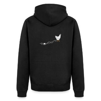 Chicken Whisperer Chicken Chicken Keeper Chickens - Unisex Premium Organic Zip Hoodie - black - Back - Nico (187cm)