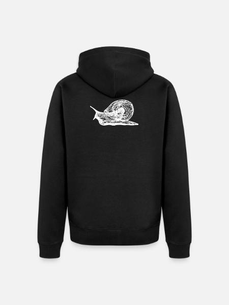 Snail - snail - Unisex Premium Organic Zip Hoodie - black