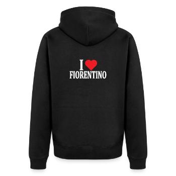 t-shirt J’adore Fiorentino idée cadeau t-shirt - Veste à capuche bio Premium Unisexe - noir - Dos - Nico (187cm)