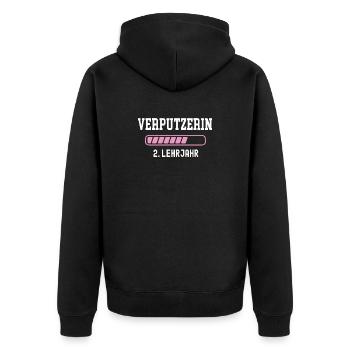 Apprentissage de plâtrier 2 ans Apprentissage de plâtrier - Veste à capuche bio Premium Unisexe - noir - Dos - Nico (187cm)