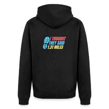 Course à pied : ils ont dit 1,31 mile coureur de marathon - Veste à capuche bio Premium Unisexe - noir - Dos - Nico (187cm)