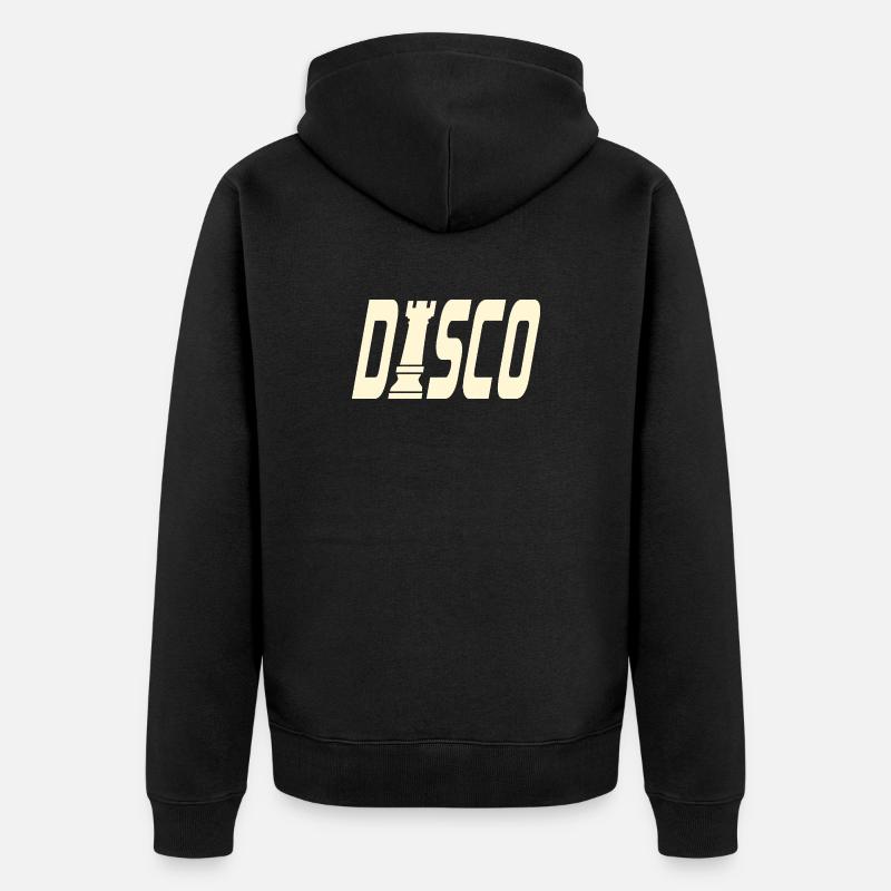 TOUR D’ÉCHECS DISCO - Veste à capuche bio Premium Unisexe - noir