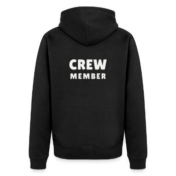 Crew Members Around Modern Team Staff Event Group - Unisex Premium Organic Zip Hoodie - black - Back - Nico (187cm)