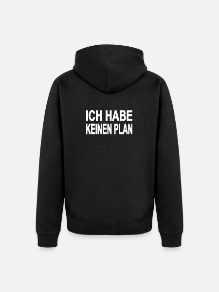 Plan - Unisex Premium Bio Zip Hoodie - Schwarz