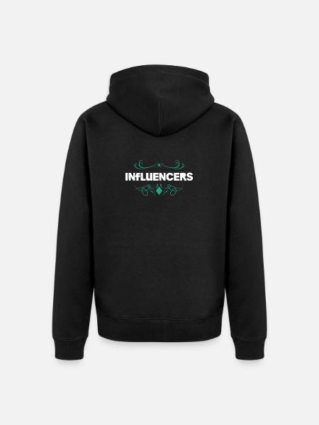 Influencer Flair Ornament - Unisex Premium Bio Zip Hoodie - Schwarz