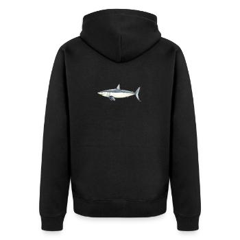 Shark Mako Marrajo - mako shark - requin - Unisex Premium Organic Zip Hoodie - black - Back - Nico (187cm)