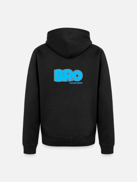 BRO. DAS WAR ABSEITS - Unisex Premium Bio Zip Hoodie - Schwarz