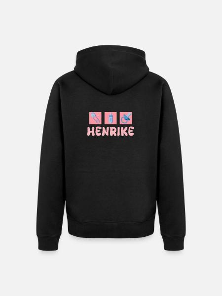 Gift for Henrike - Unisex Premium Organic Zip Hoodie - black