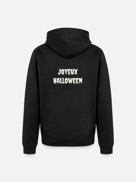 HALLOWEEN. KÜRBIS. HALLOWEEN KÜRBIS - Unisex Premium Bio Zip Hoodie - Schwarz