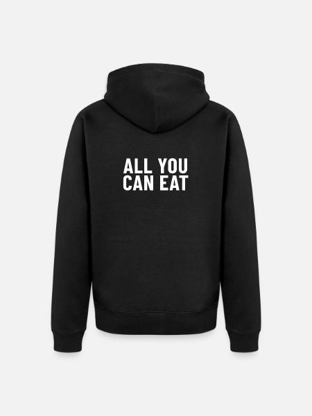 All You Can Eat - Unisex Premium Organic Zip Hoodie - black