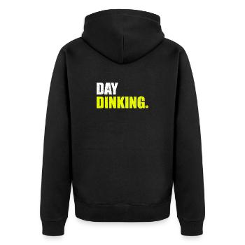 Day dinking lustiges Pickleball Spieler - Unisex Premium Bio Zip Hoodie - Schwarz - Hinten - Nico (187cm)