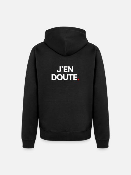 J’en doute - Veste à capuche bio Premium Unisexe - noir