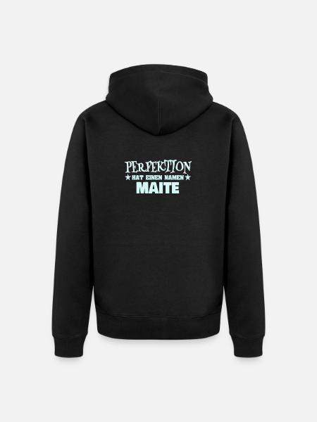 Frauenname Maite - Unisex Premium Bio Zip Hoodie - Schwarz