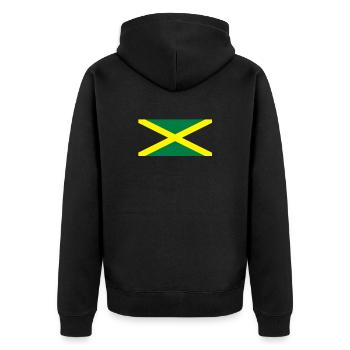Drapeau jamaïcain - Veste à capuche bio Premium Unisexe - noir - Dos - Nico (187cm)