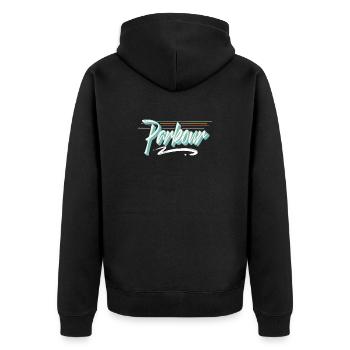 Parkour - Veste à capuche bio Premium Unisexe - noir - Dos - Nico (187cm)