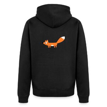 Renard - Veste à capuche bio Premium Unisexe - noir - Dos - Nico (187cm)