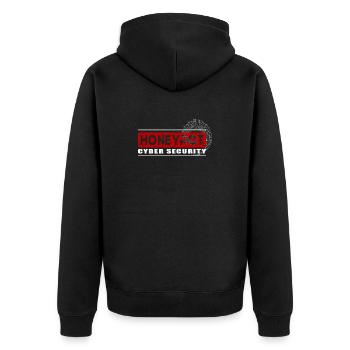 Honeypot Cyber security - Unisex Premium Organic Zip Hoodie - black - Back - Nico (187cm)