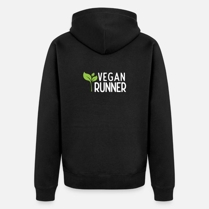 Coureur végétalien - Veste à capuche bio Premium Unisexe - noir
