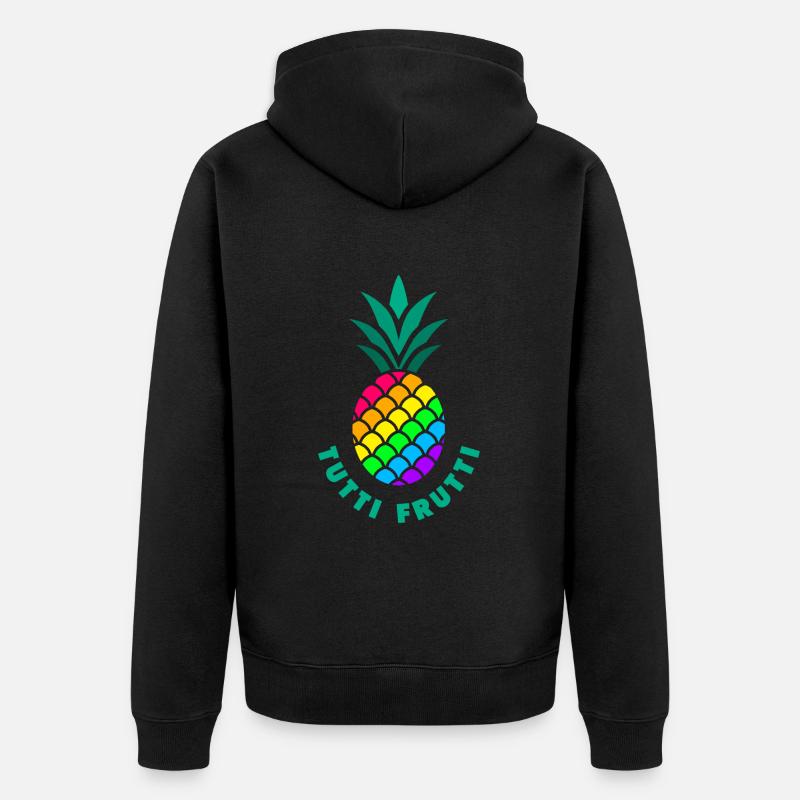 Fierté / LGBTQ / Ananas / Tutti Frutti - Veste à capuche bio Premium Unisexe - noir