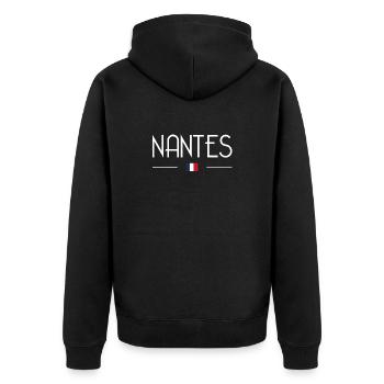 Nantes - Veste à capuche bio Premium Unisexe - noir - Dos - Nico (187cm)