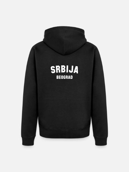 Belgrade Serbie Serbie - Veste à capuche bio Premium Unisexe - noir