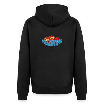 Valentine - Veste à capuche bio Premium Unisexe - noir - Dos - Nico (187cm)