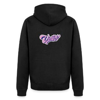 Vintage Rose - Veste à capuche bio Premium Unisexe - noir - Dos - Nico (187cm)