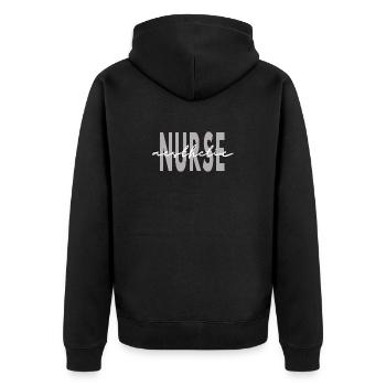 Kosmetischer Botox-Filler-Injektor für ästhetische Krankenschwester - Unisex Premium Bio Zip Hoodie - Schwarz - Hinten - Nico (187cm)