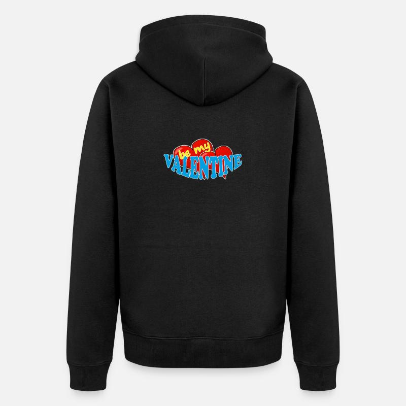 VALENTINE - Unisex Premium Bio Zip Hoodie - Schwarz