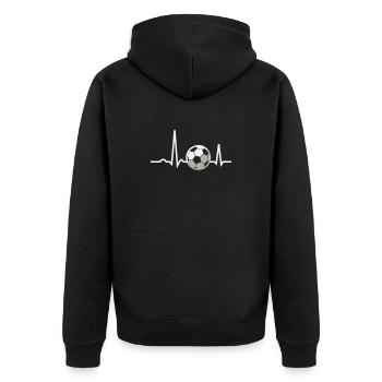 Don pour fan de la ligne ECG Pulsation de cœur de football - Veste à capuche bio Premium Unisexe - noir - Dos - Nico (187cm)